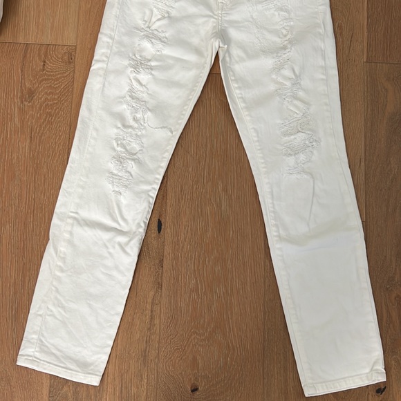 CURRENT/ELLIOT The Fling Jeans in Tattered White - Size 26 - Picture 4 of 16
